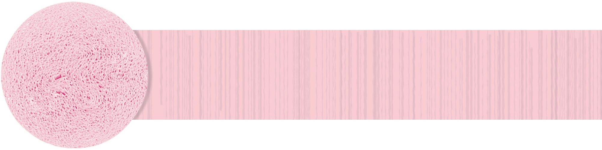 Banderole en papier crêpé rose fard, 81&nbsp;pi Overhead_Flat