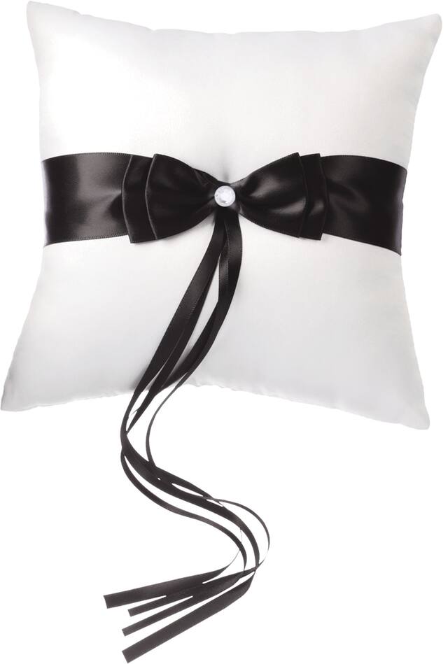 Coussin pour porteur d'anneau, boucle noire, 7,5 po Overhead_Flat