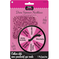 Collier roulette de défi Équipe de la mariée pour enterrement de vie de fille Front_Flat