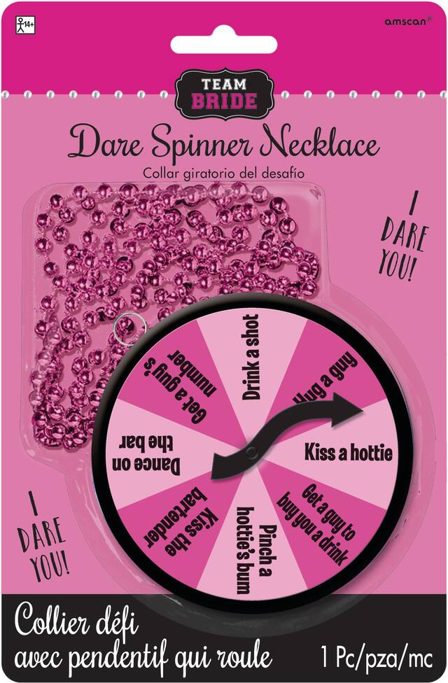 Team Bride Bachelorette Party Game Dare Necklace Front_Flat