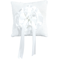 Sequin Ring Bearer Pillow, White, One Size, for Wedding