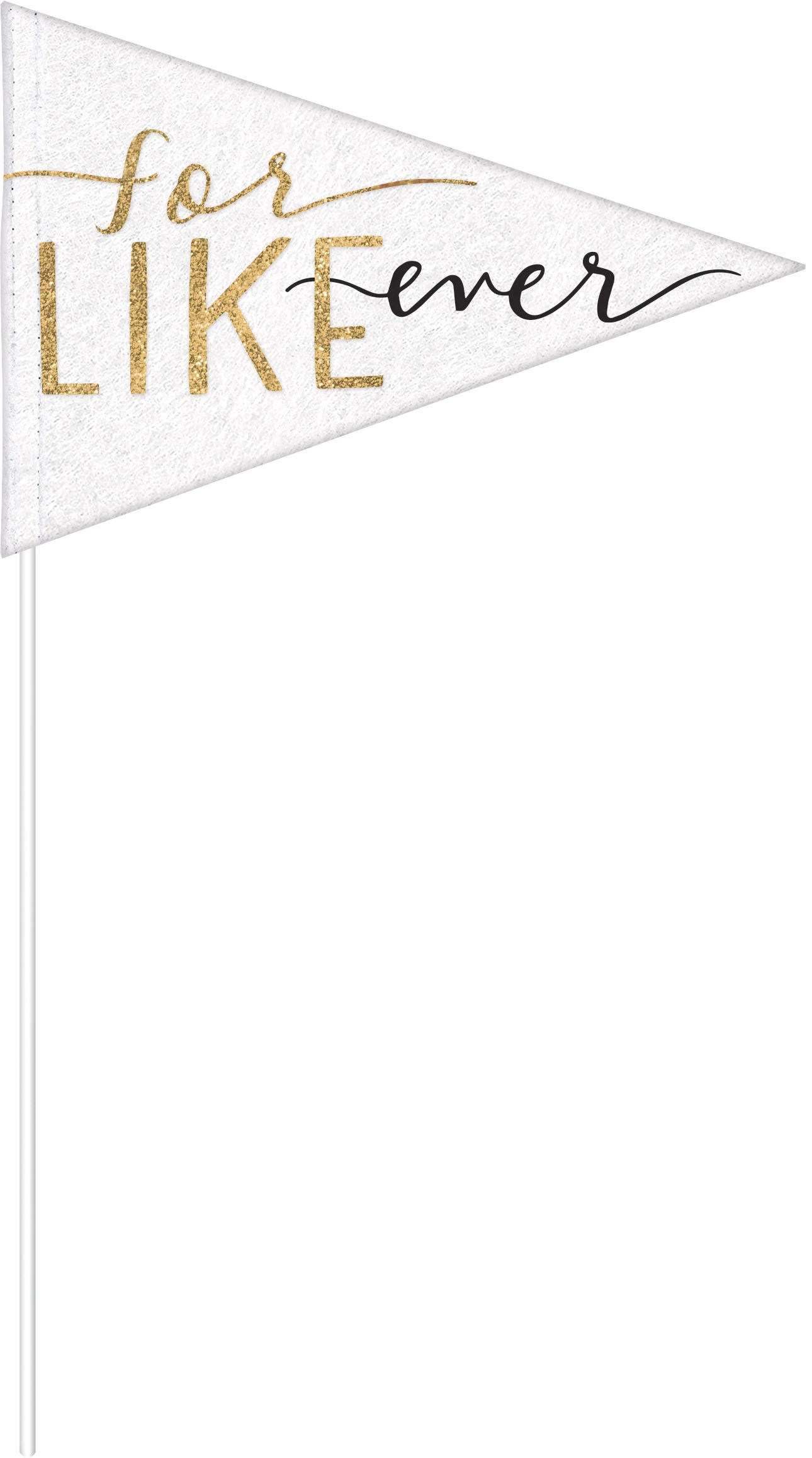 Drapeaux fanions Équipe de la mariée, paq. 4 Front_Flat