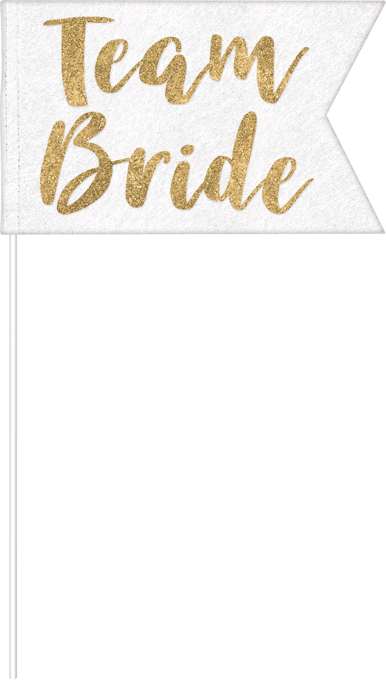 Drapeaux fanions Équipe de la mariée, paq. 4 Front_Flat
