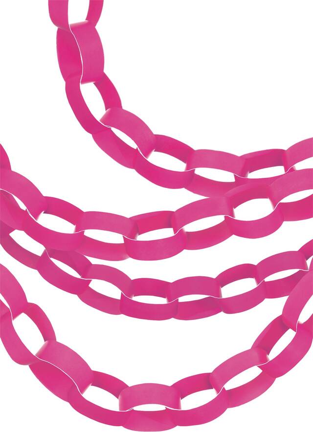 Chain Link Garlands, Bright Pink CloseUp