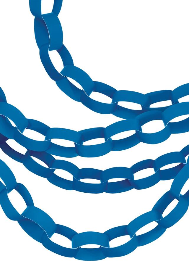 Chain Link Garlands, Royal Blue CloseUp