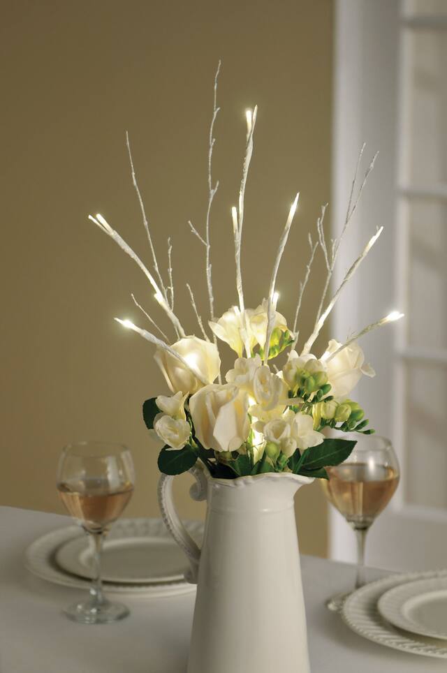 Branche lumineuse à DEL blanche Front_Flat