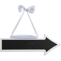 Arrow Chalkboard Sign Front_Flat