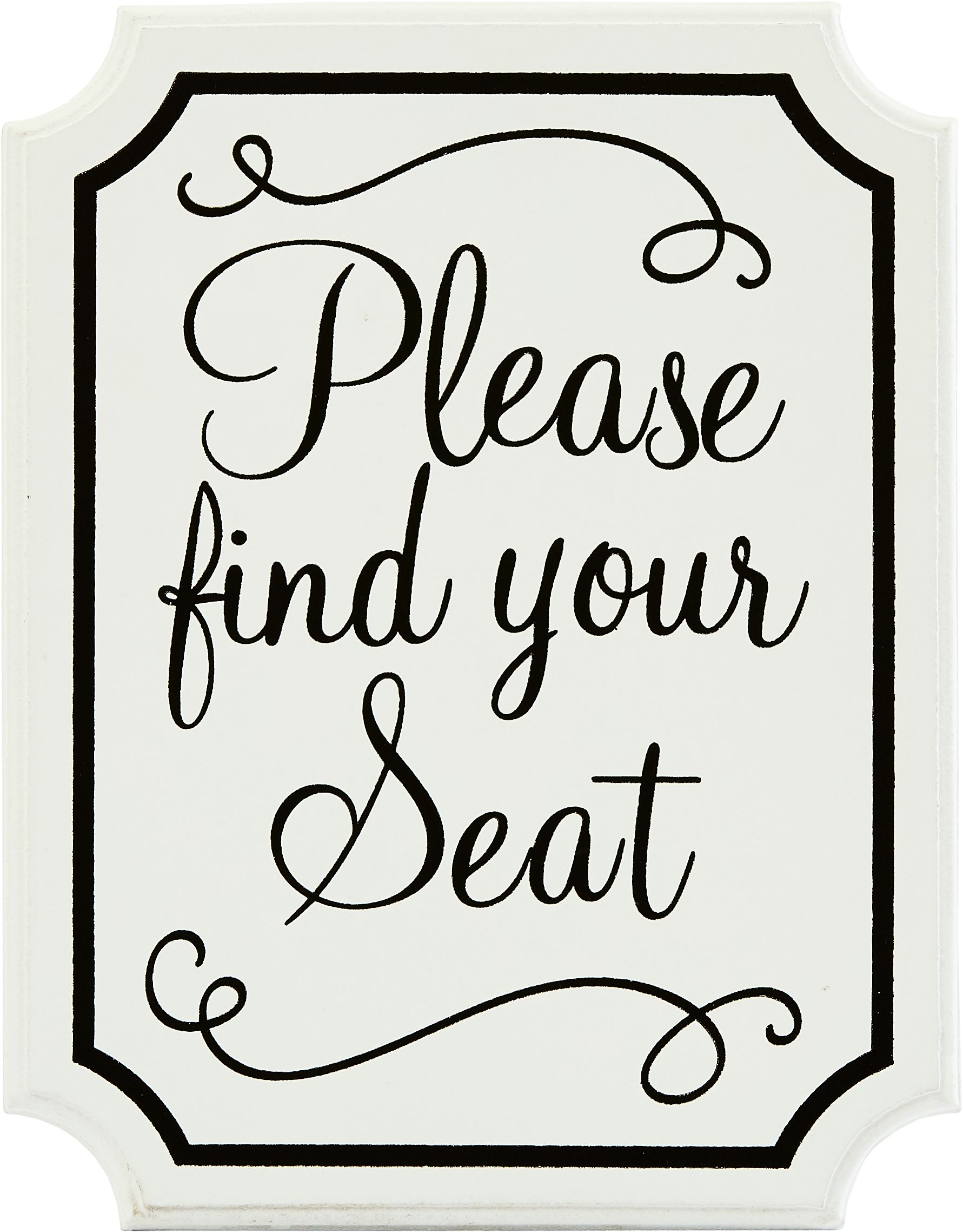 Please Find Your Seat Sign Front_Flat