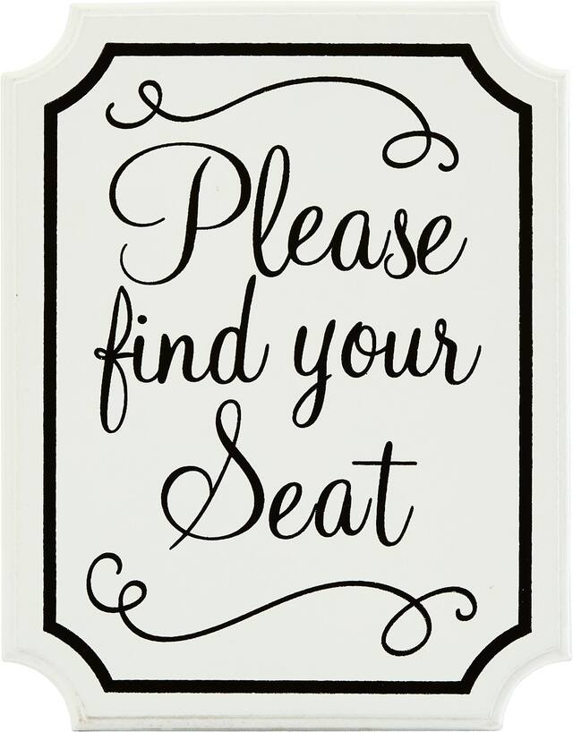 Please Find Your Seat Sign Front_Flat