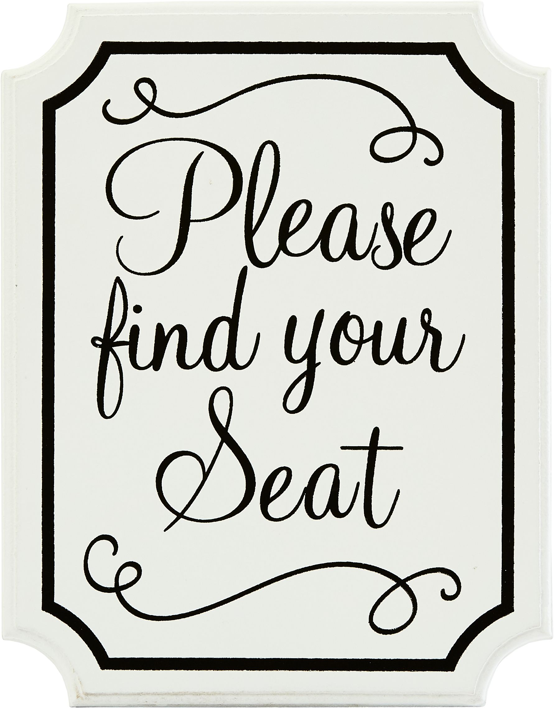 Find Your Seat Sign
