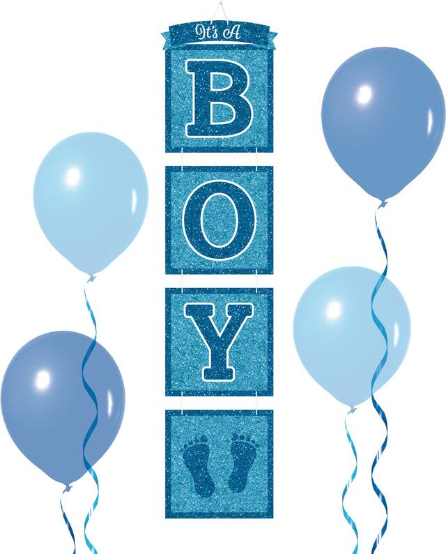Affiche empilée scintillante It's a Boy Front_Flat