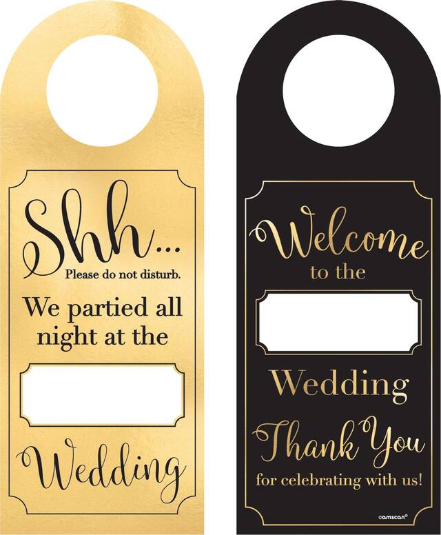 Customizable Wedding Door Hangers, 12-pk Composite_or_Mixed
