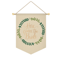 Bannière en toile Amour et feuilles Front_Flat