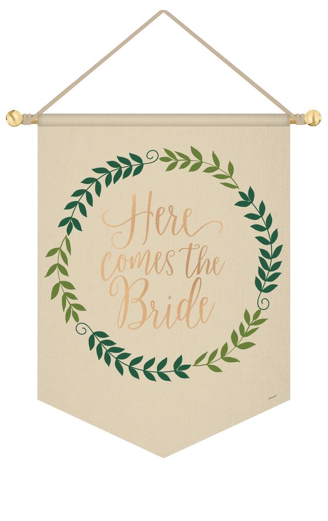 Bannière en toile Amour et feuilles Front_Flat