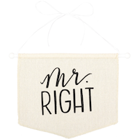 Affiche de chaise en toile Mr Right Front_Flat