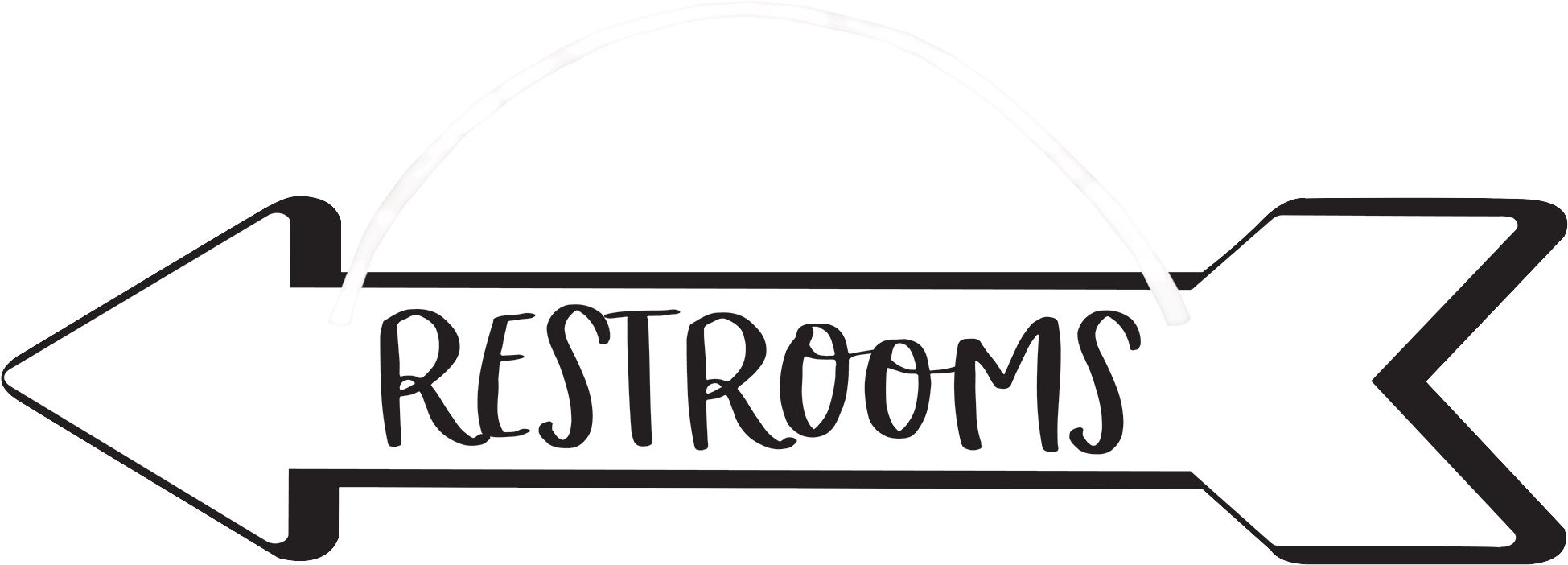 "Dancing" Arrow Hanging Sign Decorations, Black/White, 29-in, 6-pk, for Wedding/Birthday/Graduation Front_Flat