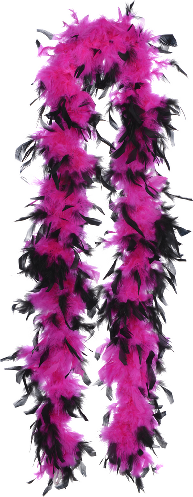 Pink and Black Boa 72 in