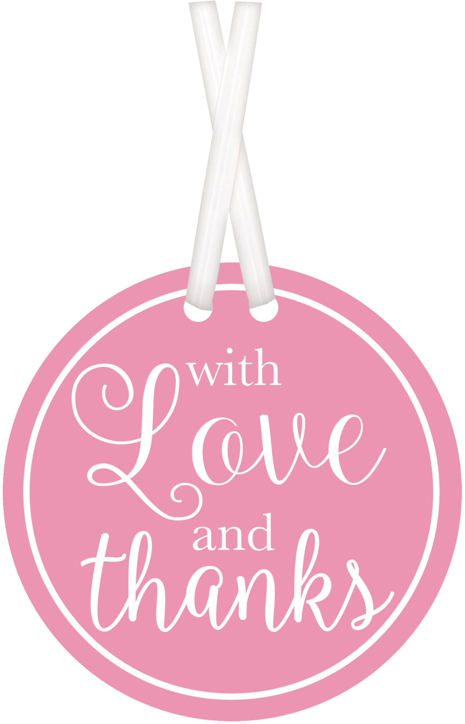 25CT NEW PNK TAG/TIE