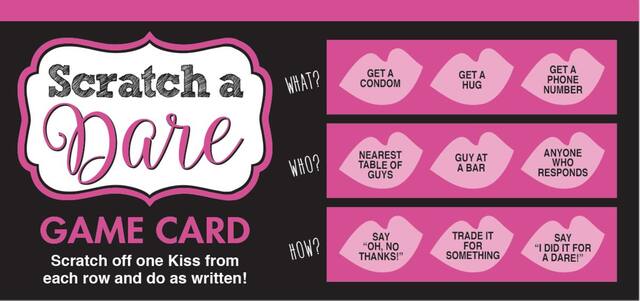 Team Bride Scratch a Dare Bachelorette Party Game Front_Flat