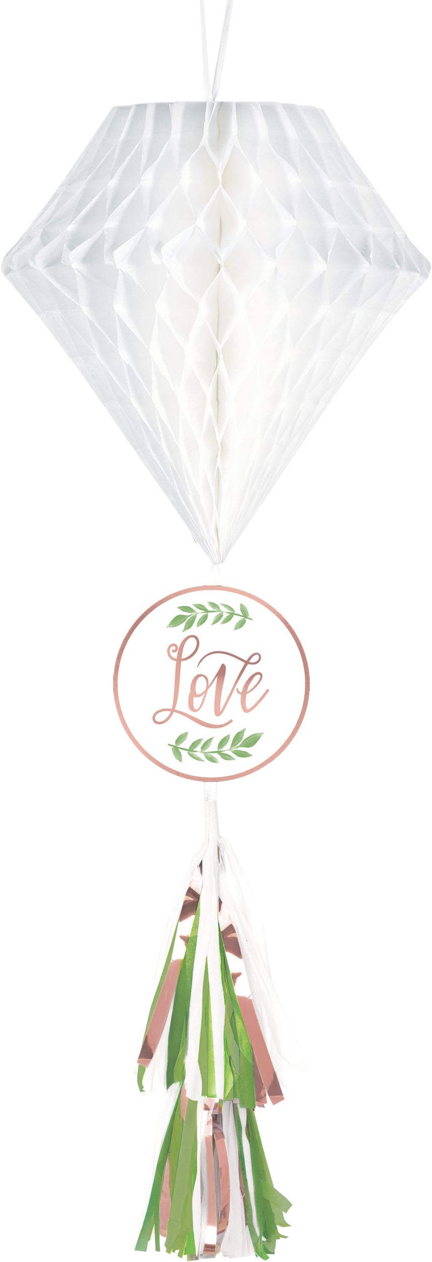 Décoration alvéolée Amour et feuilles Front_Flat