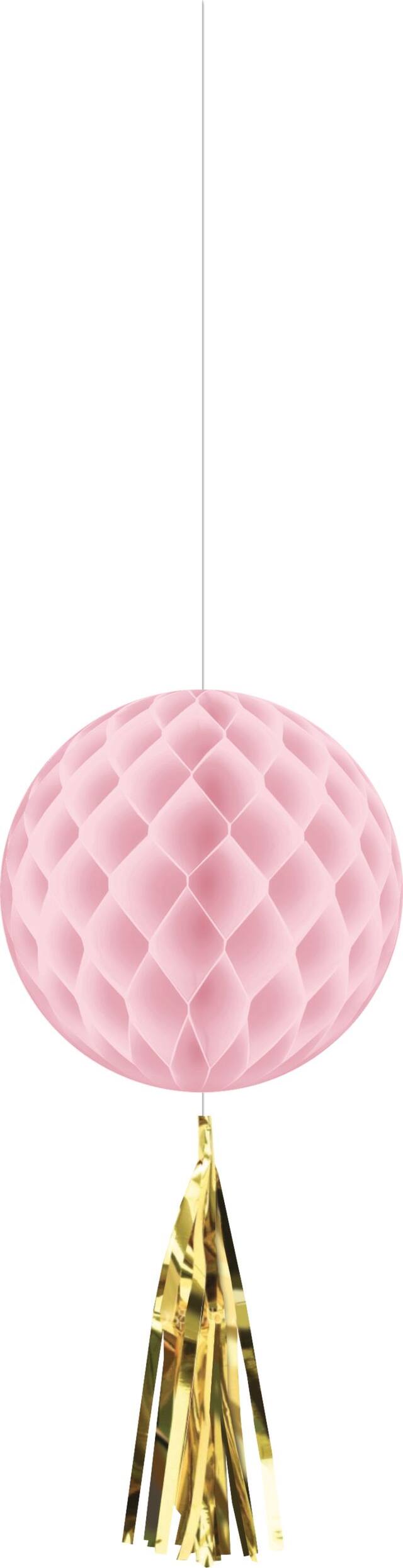 Mini Floral Baby Honeycomb Decorations with Tails, 3-pk Front_Flat