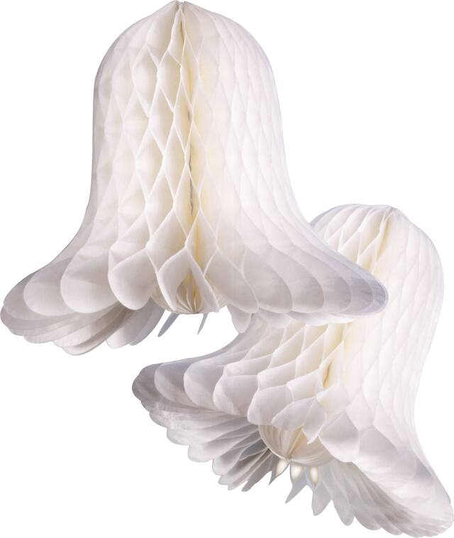 Large Honeycomb Wedding Bells, 2-pk Composite_or_Mixed