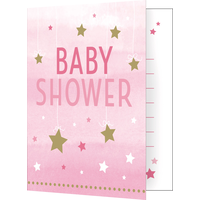 Pink Twinkle Twinkle Little Star Baby Shower Invitations, 8-pk Composite_or_Mixed