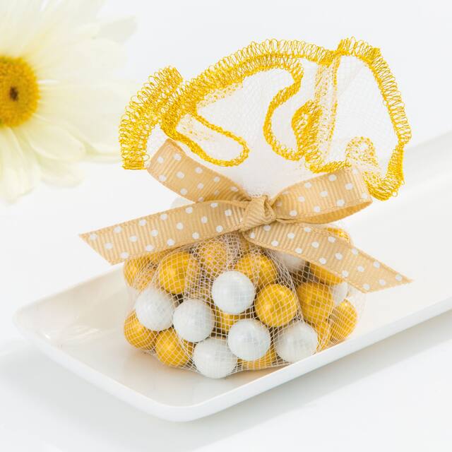 Gold Trimmed Tulle Circles, 25-pk Front_Flat