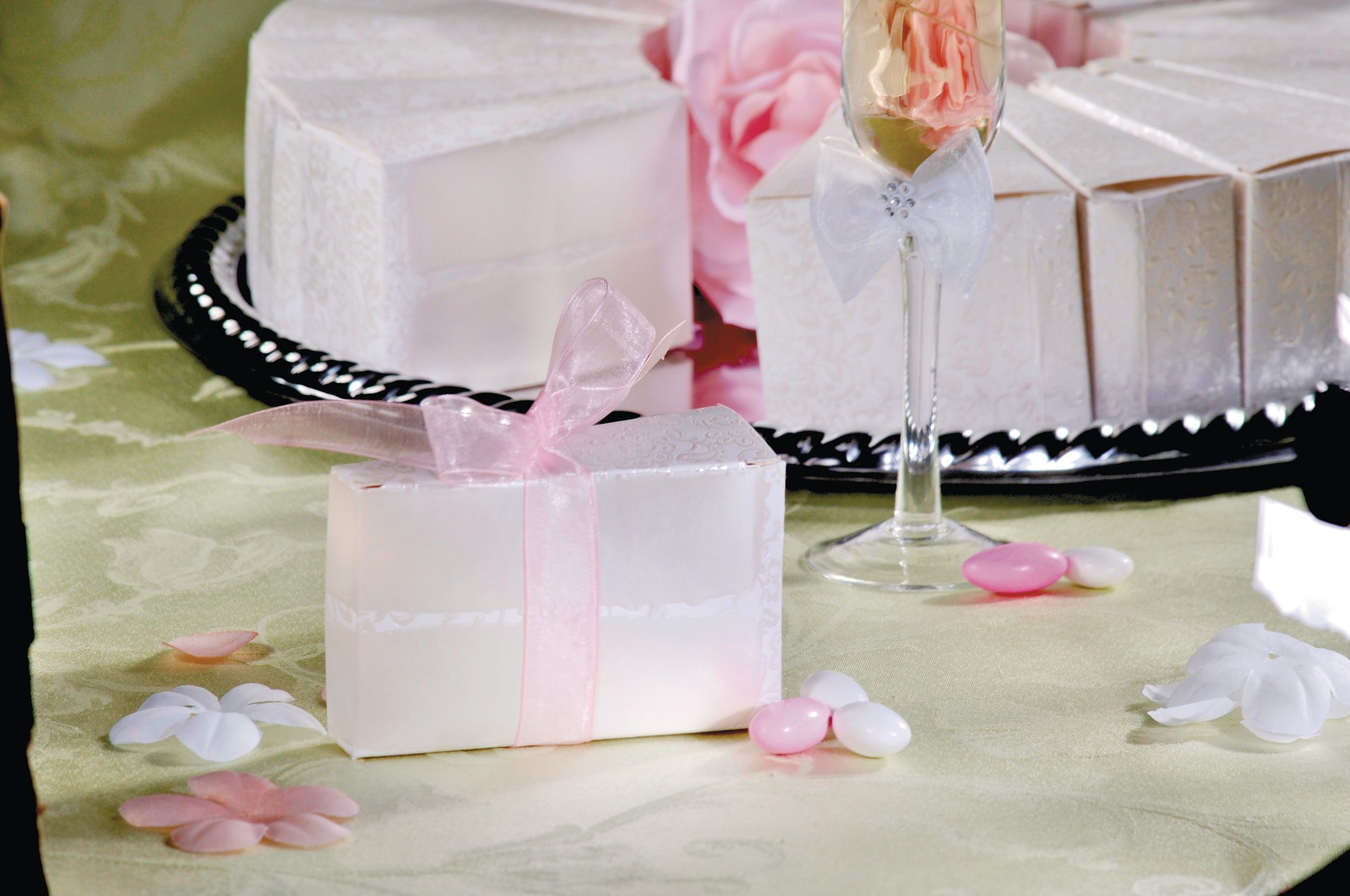 Cake Slice Favour Boxes, 24-pk Overhead_Plunge