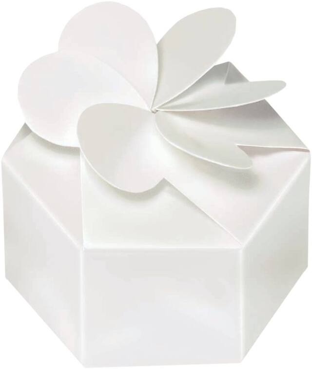 Boîtes-cadeaux d'invités pétale blanc, paq. 12 Overhead_Plunge