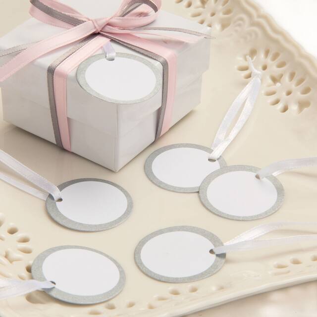 Étiquettes cadeaux rondes argent, paq. 24 Overhead_Plunge