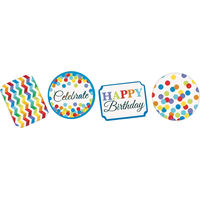 Rainbow Dot  Chevron Birthday Confetti Front_Flat