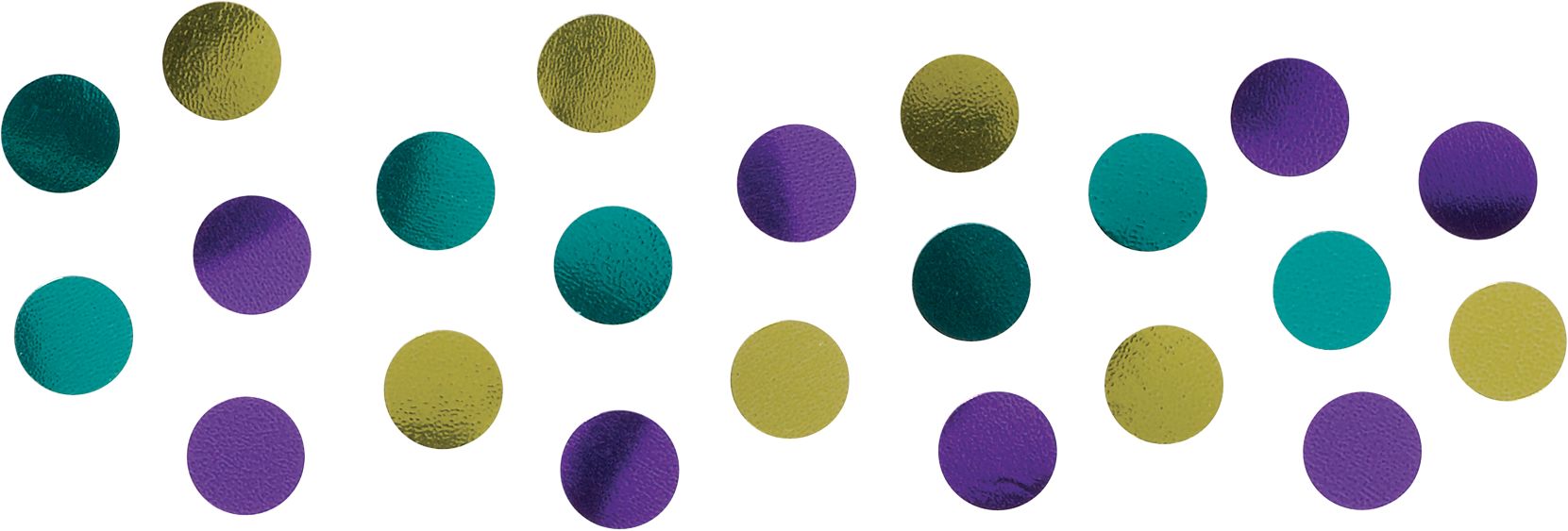 Wishful Mermaid Birthday Party Confetti features Circles and Stars, 3-pk Overhead_Flat