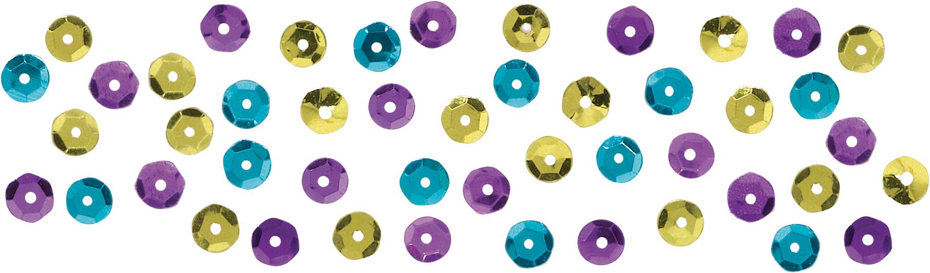 Wishful Mermaid Birthday Party Confetti features Circles and Stars, 3-pk Overhead_Flat