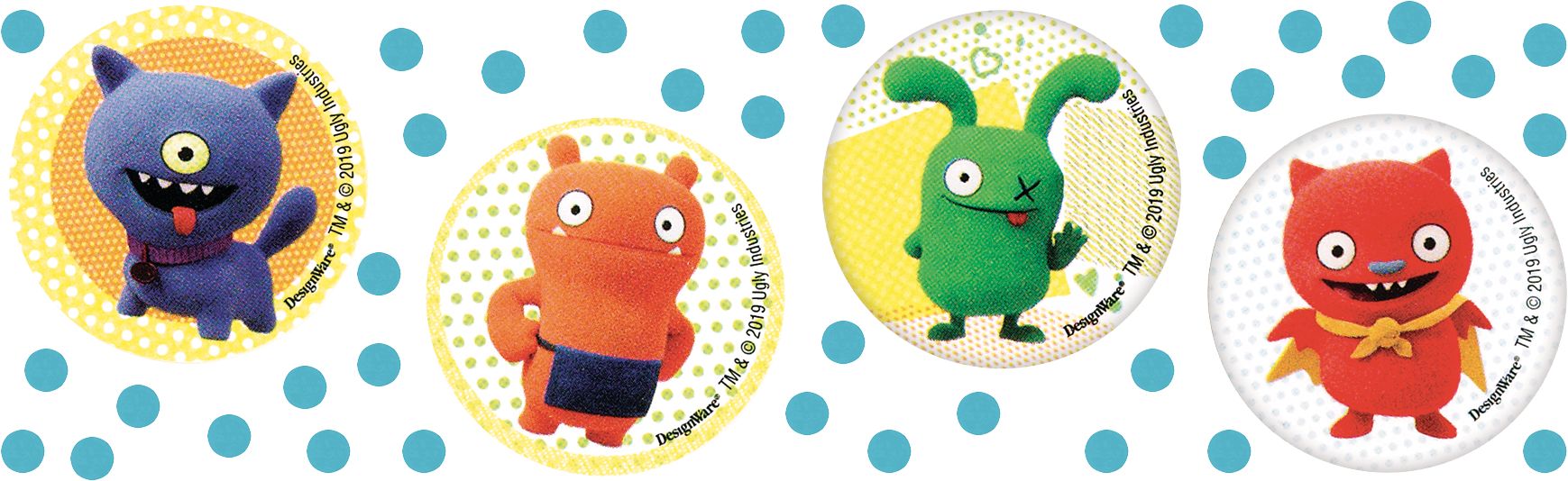 Ugly Dolls Hearts & Swirls Confetti Table Scatter Decoration, Green/Orange/Pink, 1.2-oz, for Birthday Party Front_Flat