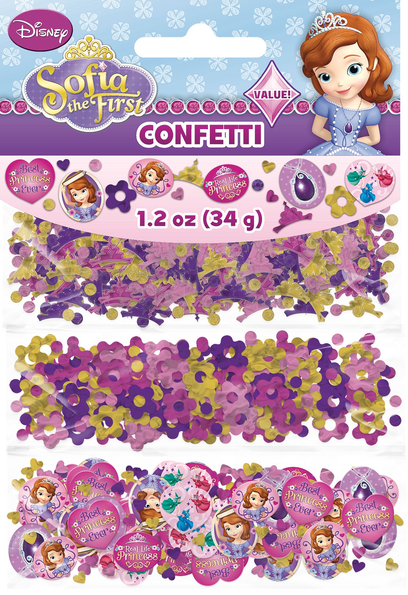 Sofia the First Confetti, 1.2-oz Front_Flat