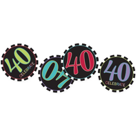 Confettis Célébration de 40e anniversaire, 1,2 oz Front_Flat