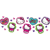 Confettis d’anniversaire Hello Kitty arc-en-ciel Overhead_Flat