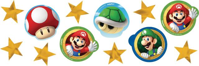 Super Mario Birthday Party Confetti Front_Flat