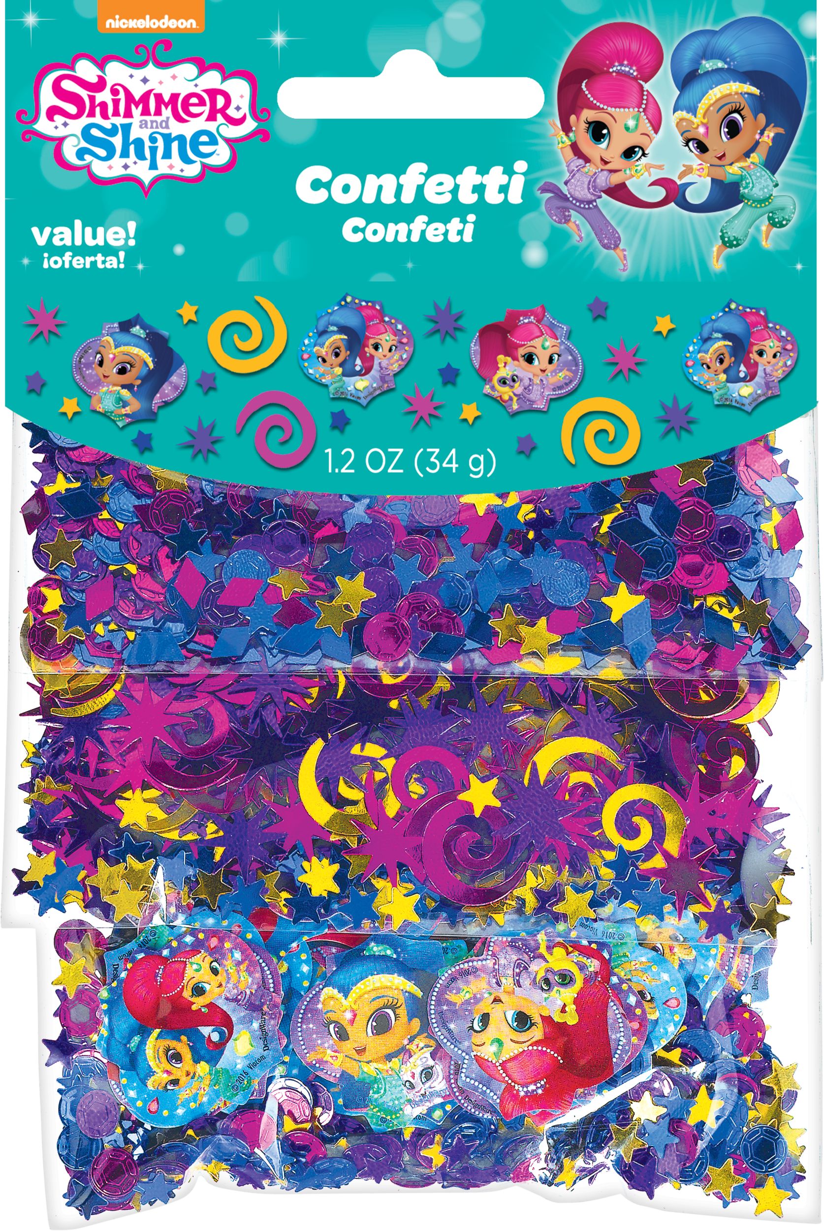 Shimmer and Shine Birthday Party Confetti Front_Flat