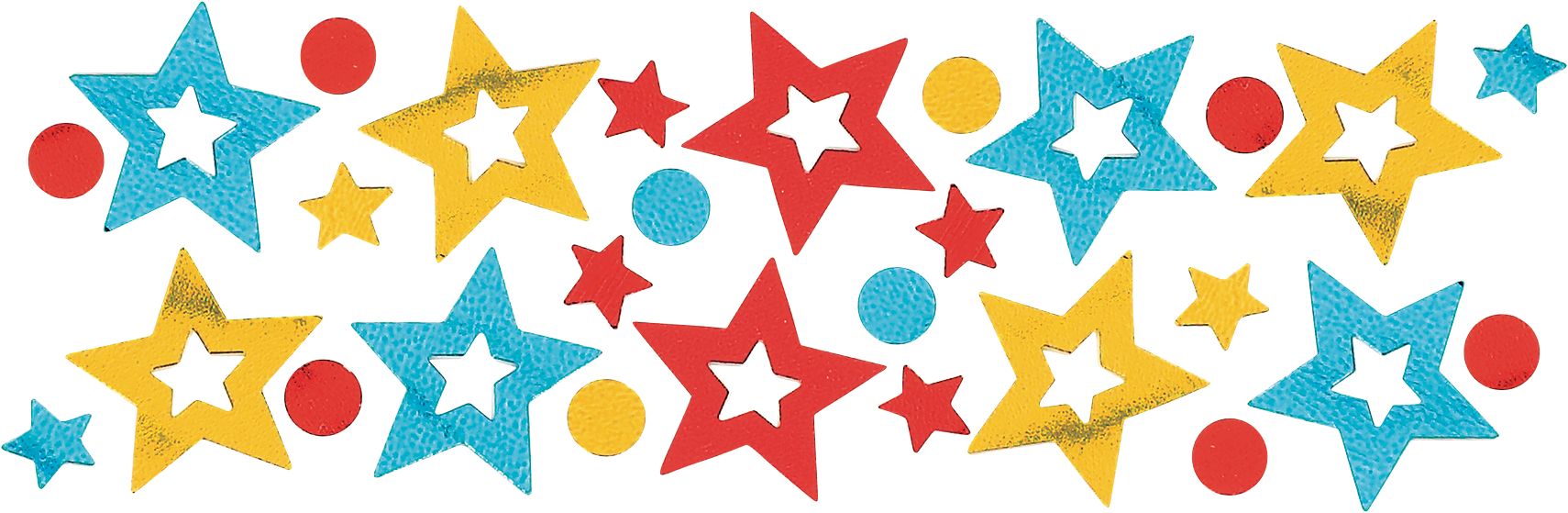 Sesame Street Birthday Party Confetti, Red/Yellow/Blue Front_Flat