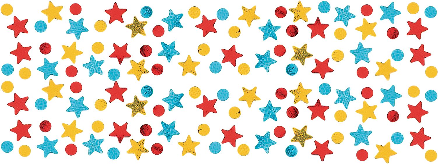 Sesame Street Birthday Party Confetti, Red/Yellow/Blue Front_Flat