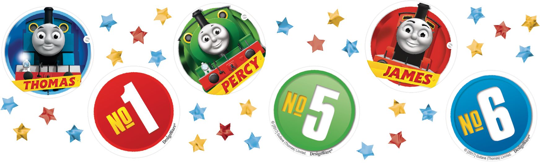 Thomas the Tank Engine Birthday Party Confetti Front_Flat