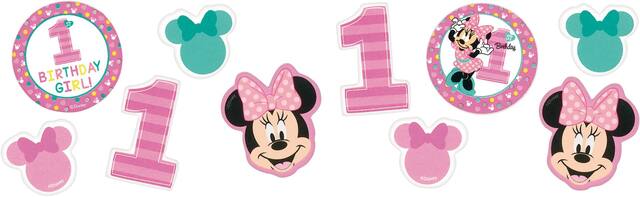 1st Birthday Minnie Mouse Party Confetti Front_Flat