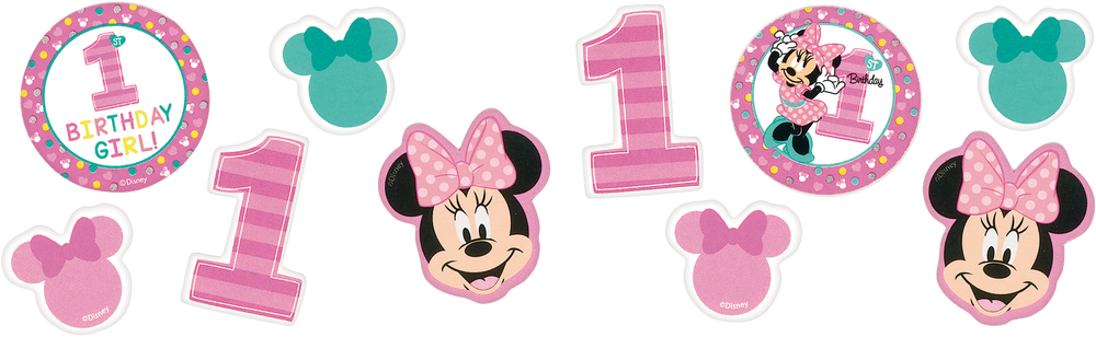 Banderole personnalisée 1er anniversaire Minnie Mouse géante | Canadian