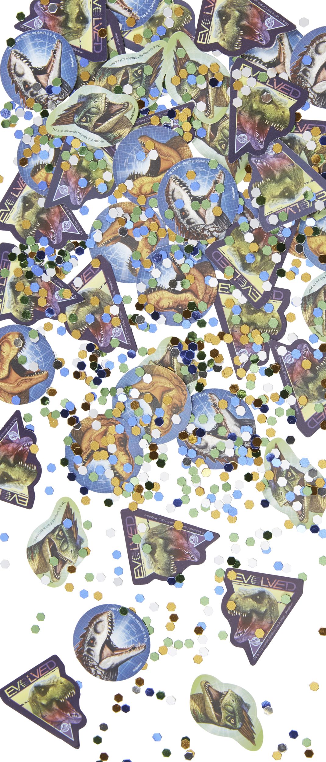 Jurassic World Birthday Party Confetti Overhead_Flat