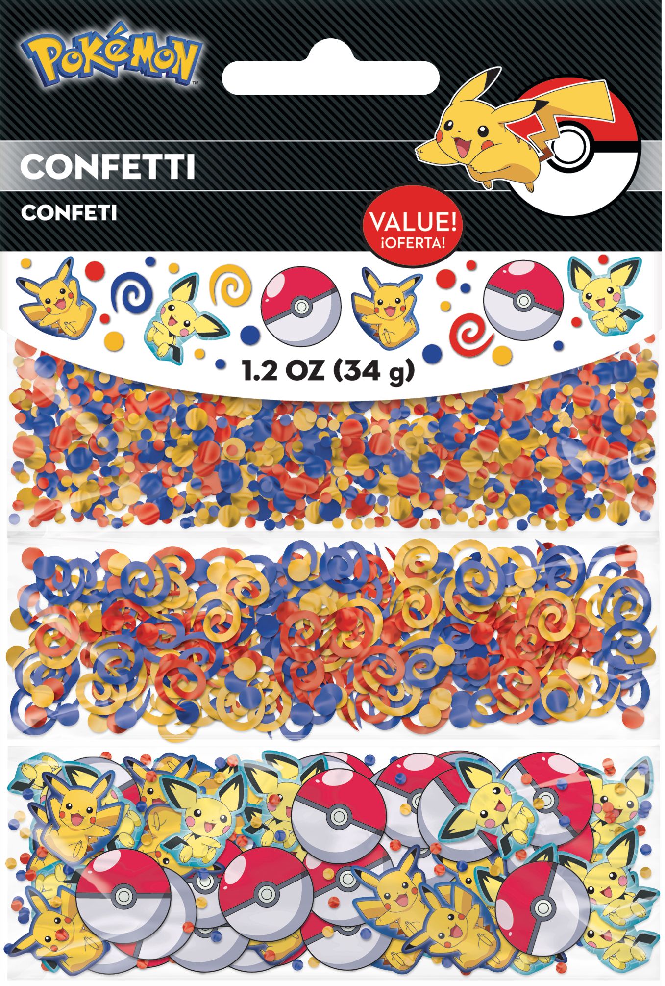 Pokemon Core Birthday Party Confetti Front_Flat