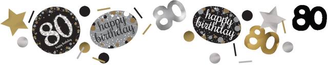 Confettis Célébration étincelante de 80e anniversaire Front_Flat