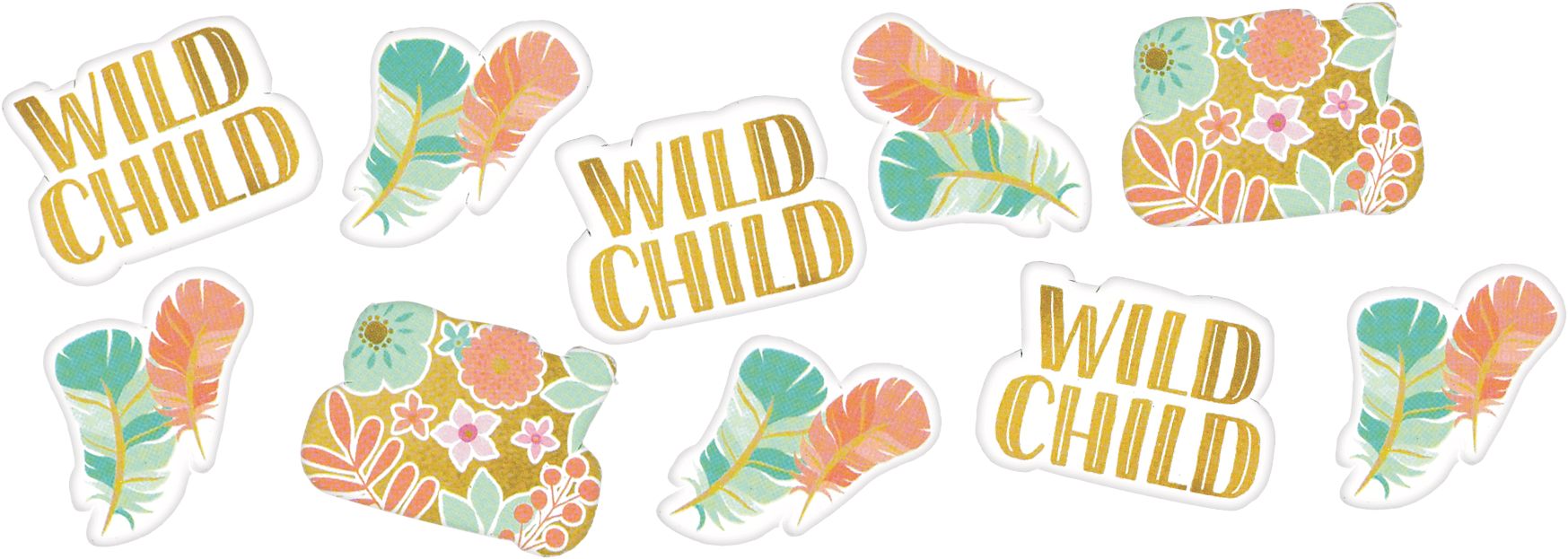 Boho Girl Birthday Party Confetti Front_Flat