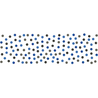Vintage Happy Birthday Confetti Decoration, Blue/Silver Front_Flat